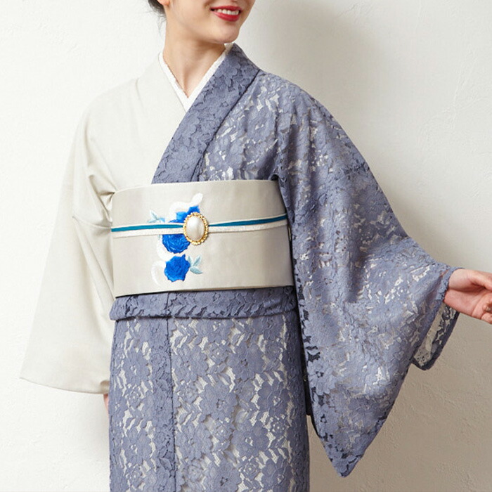 楽天市場】【セール40%オフ】夏着物単品「 片身レース夏着物 」公式