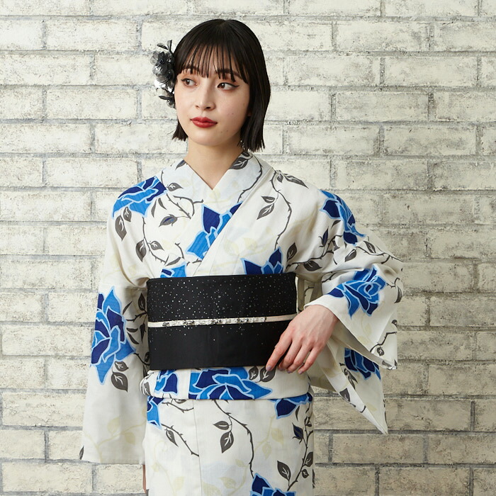 楽天市場】浴衣単品「 NaturalFurifu 青薔薇 」公式 ふりふ ゆかた