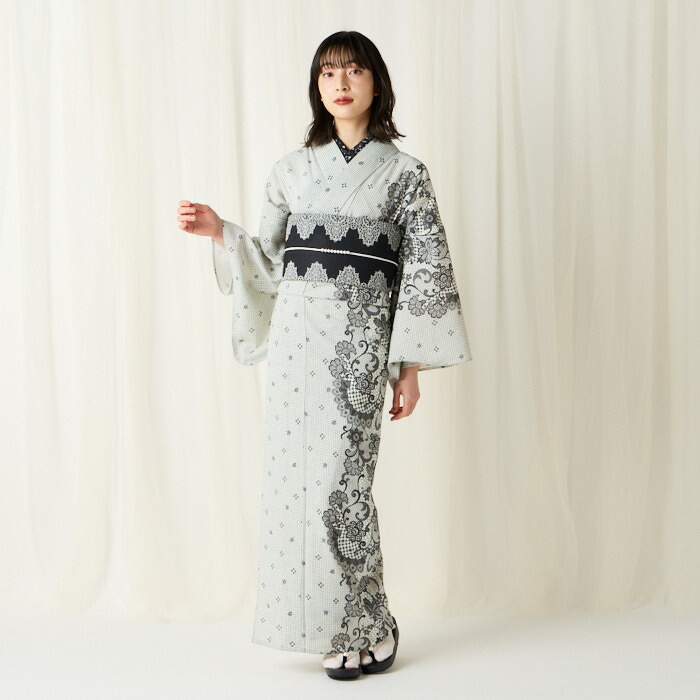 楽天市場】浴衣単品「 片寄せレース 」公式 ふりふ 撫松庵 浴衣 ふりふ