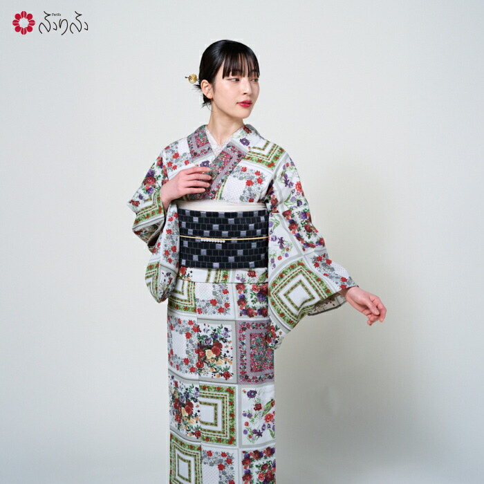 楽天市場】浴衣単品「 スカーフローズ 」公式 ふりふ 日本製 洗える