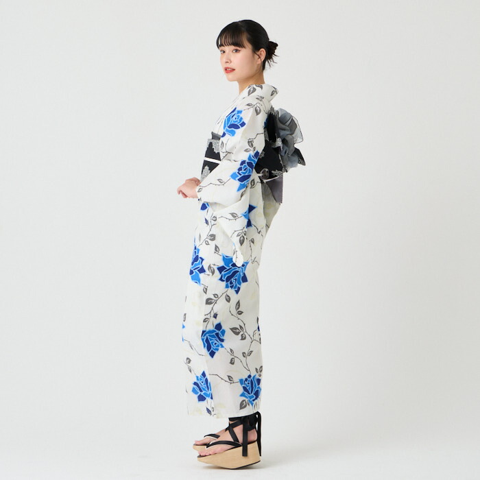 楽天市場】浴衣単品「 NaturalFurifu 青薔薇 」公式 ふりふ ゆかた