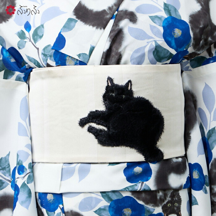 楽天市場】【ポイント2倍】半巾帯「 水墨フワ猫 」公式 ふりふ