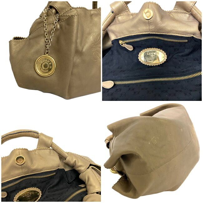 楽天市場】【送料無料】 ロエベ ハンドバッグ ナッパアイレ ゴールド