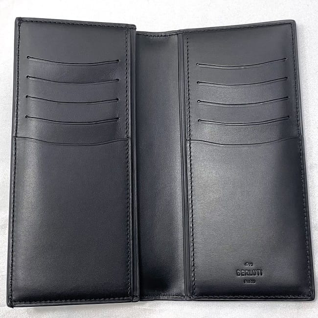 楽天市場】【送料無料】 ベルルッティ 二つ折り 長財布 ブラック