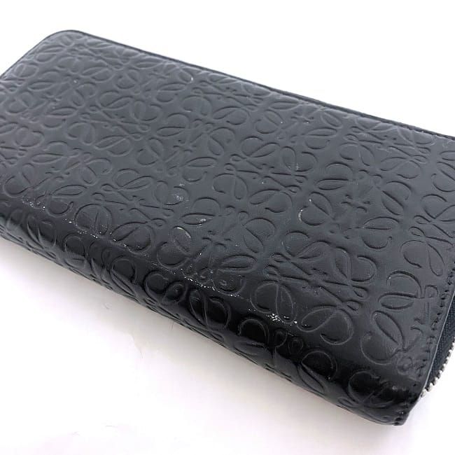 楽天市場】ロエベ ラウンドファスナー 長財布 ブラック シルバー