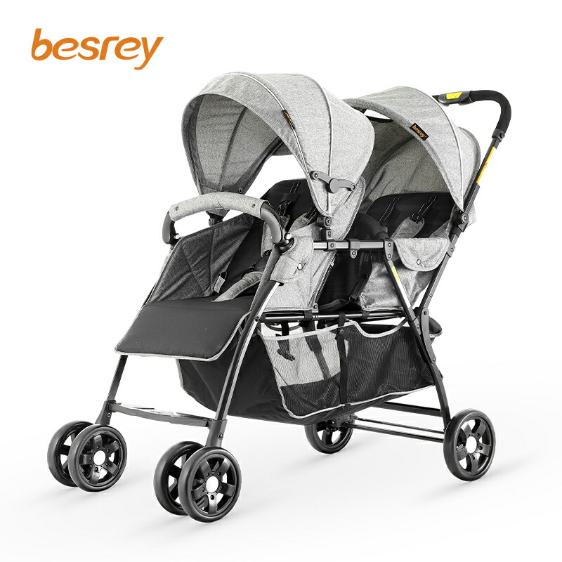 楽天市場】besrey 二人乗り ベビーカー 縦型 ベビーカー 2人乗り