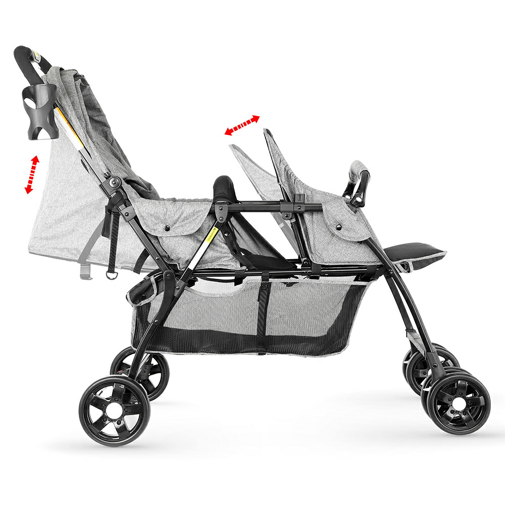 楽天市場】besrey 二人乗り ベビーカー 縦型 ベビーカー 2人乗り