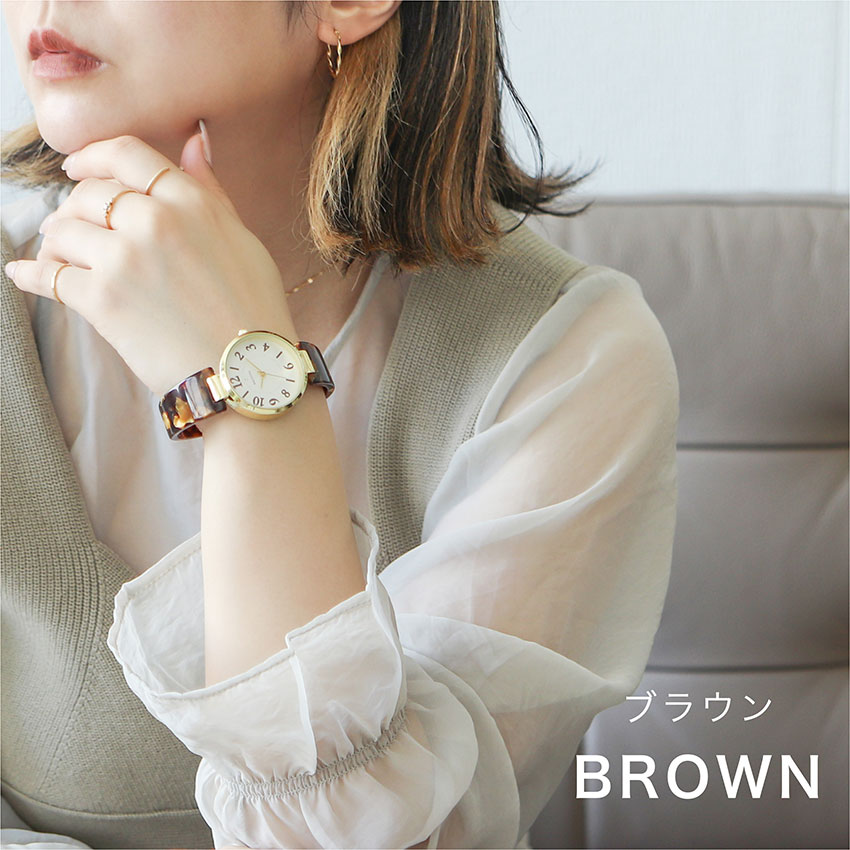 楽天市場】腕時計 レディース バングル セチバン べっ甲 鼈甲