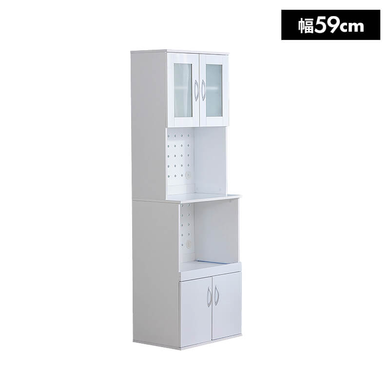 楽天市場】食器棚 電子レンジ台 キッチン収納 カップボード キッチン