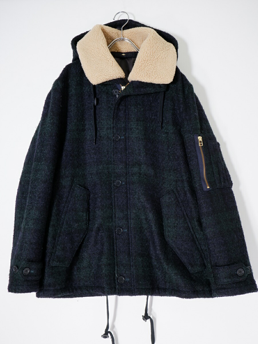 ポールスミス モッズコート アウター フーデッド マルチカラー