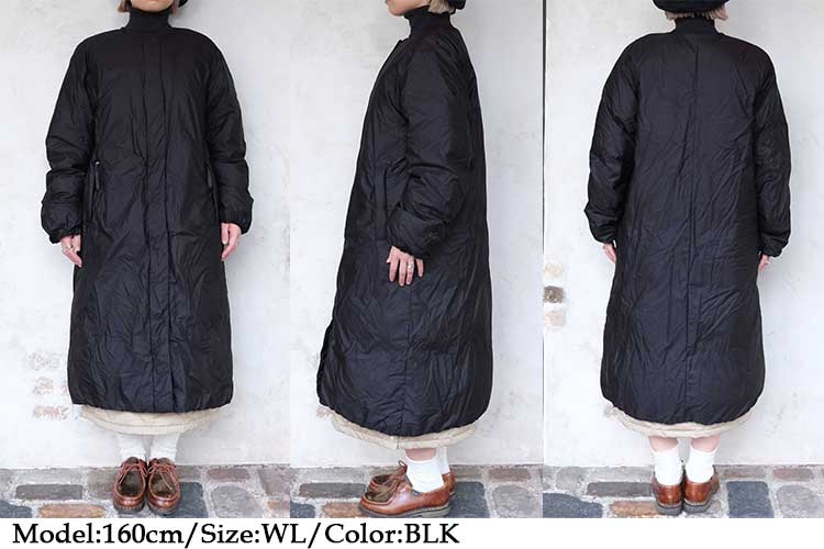 楽天市場】ナンガ コート レディース ノーカラー ダウン コート ロング