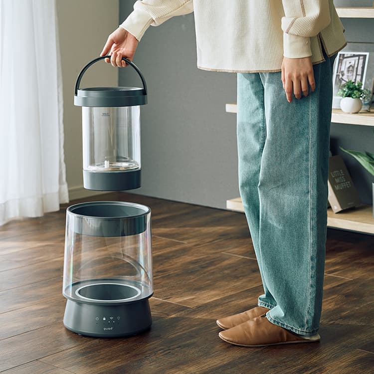 楽天市場】QUADS ガラススチーム加湿器 GLASS（グラス）｜加熱式