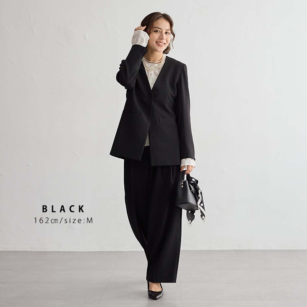 楽天市場】セットアップ 2点セット スーツ ノーカラージャケット