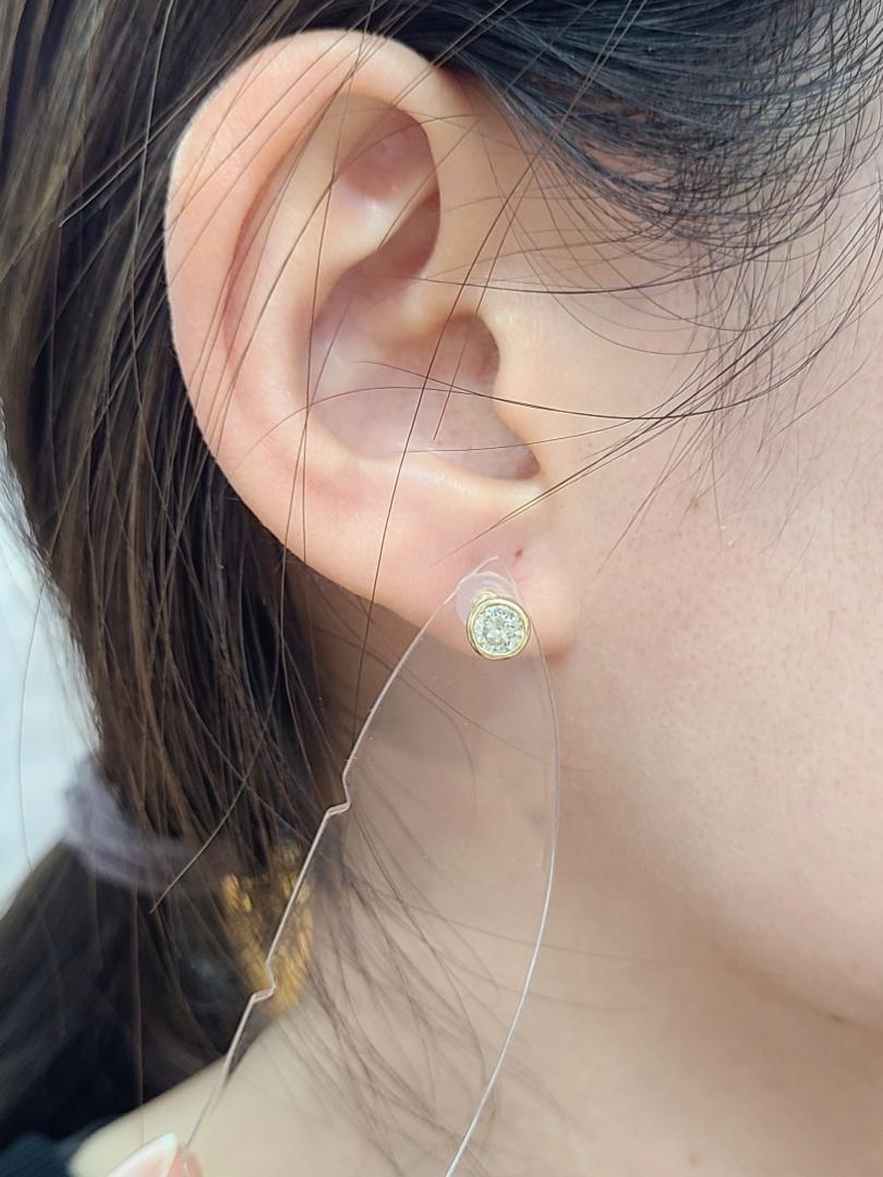 楽天市場】計0.6ct ダイヤモンド K18 YG バイザヤードセッティング