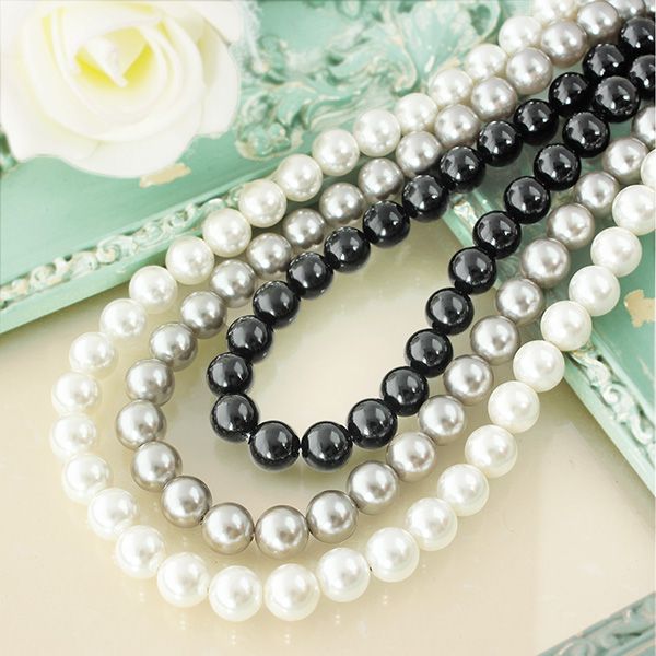 楽天市場】パール ネックレス 花珠 本真珠 貝パール ネックレス 8mm 白