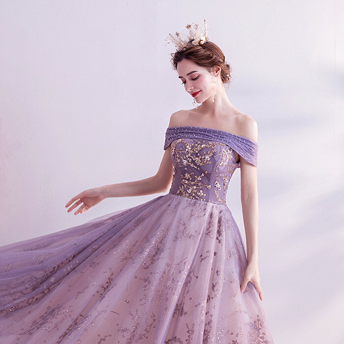 楽天市場】カラードレス お色直し【着後ﾚﾋﾞｭｰ特典】二の腕をさりげなく