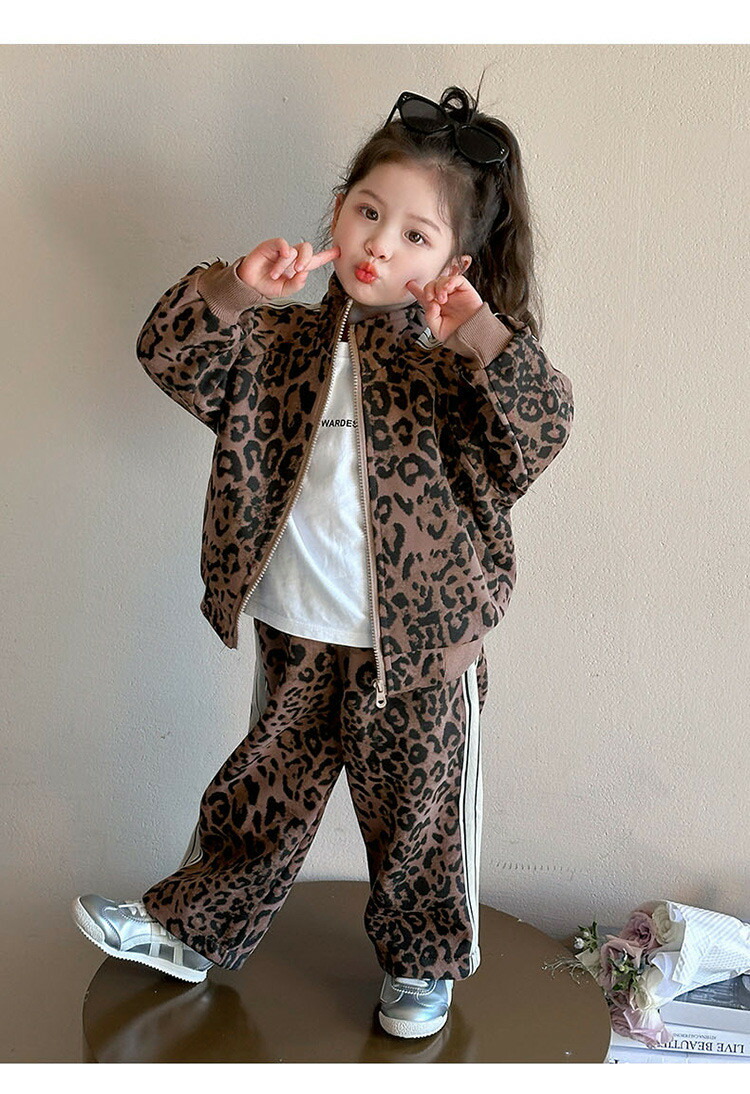 楽天市場】ヒョウ柄 レオパード スウェットセット 女の子 可愛い 子供