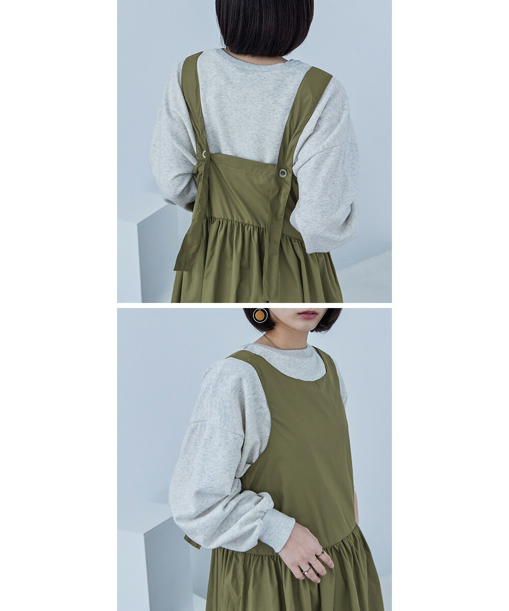 楽天市場】ソフトタフタ ジャンパースカート ワンピース ギャザー