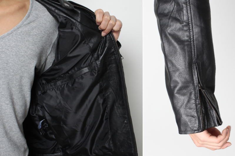 楽天市場】レザージャケット 大きいサイズ 本革 シングル ラムレザー