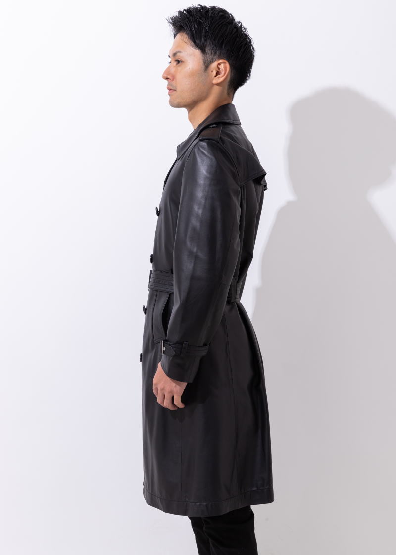 楽天市場】Freedom トレンチコート ラムレザー 革ジャン 本革 レザー