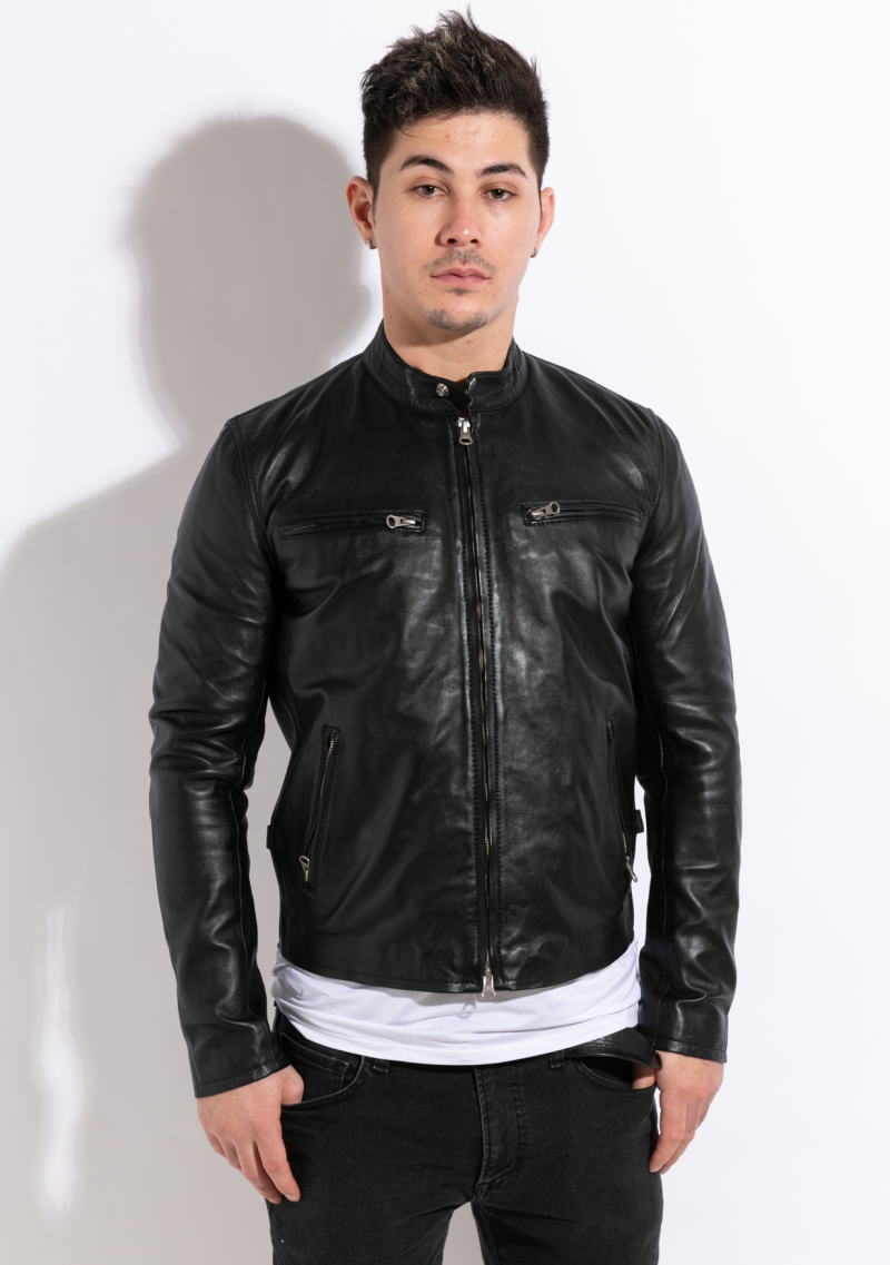 楽天市場】ラムレザー 革ジャン メンズ シングルライダース レザー