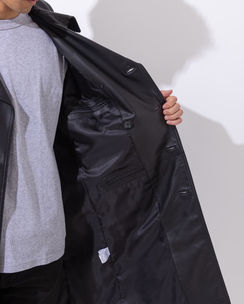 楽天市場】Freedom トレンチコート ラムレザー 大きいサイズ 4L 革