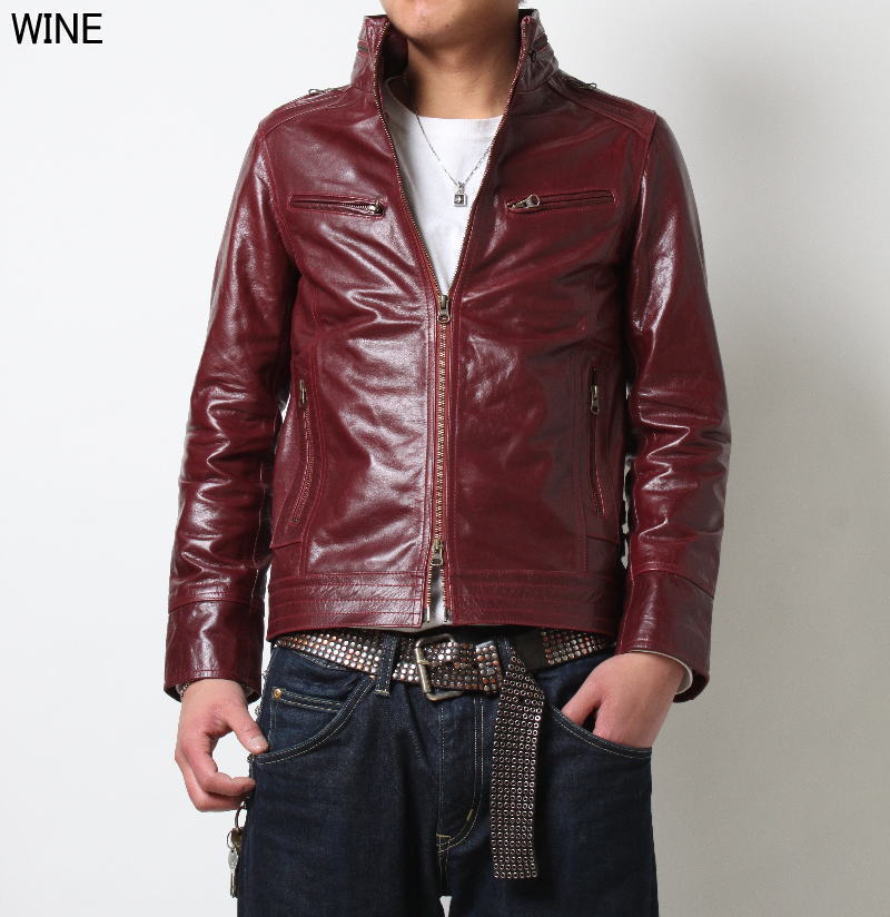 楽天市場】革ジャン 本革 シングルライダース メンズ ライダース