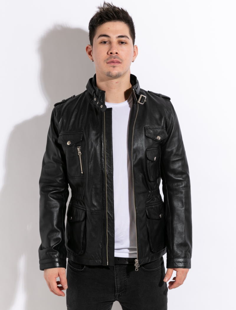 楽天市場】レザージャケット メンズ M-65 本革 革ジャン レザー