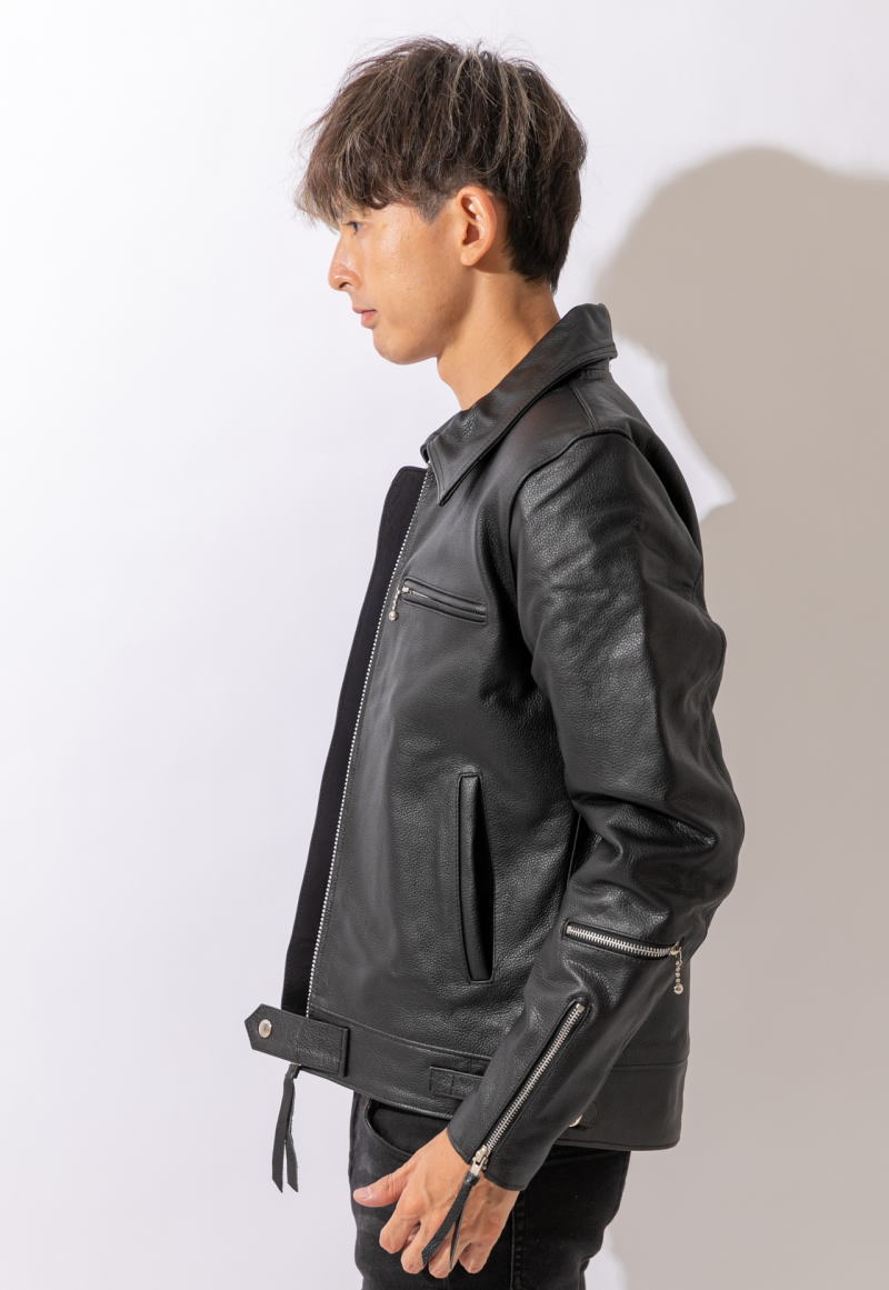 楽天市場】革ジャン メンズ 本革 シングルライダースジャケット UK