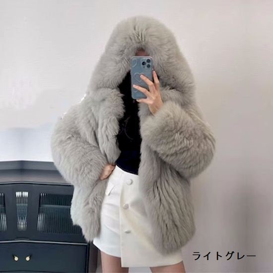 楽天市場】【取寄】コート フード付き フェイクファー コート ショート