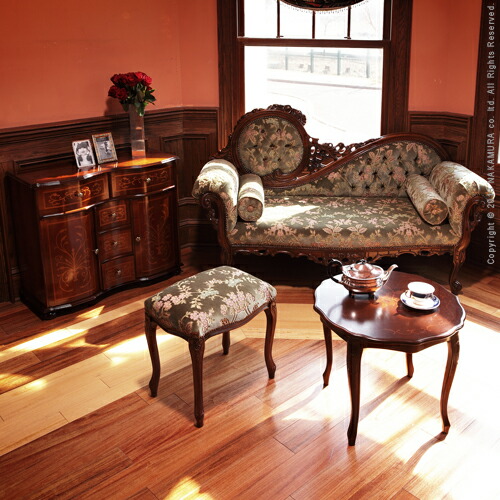 イタリア製 象嵌細工 コーナーキャビネット】アンティーク調