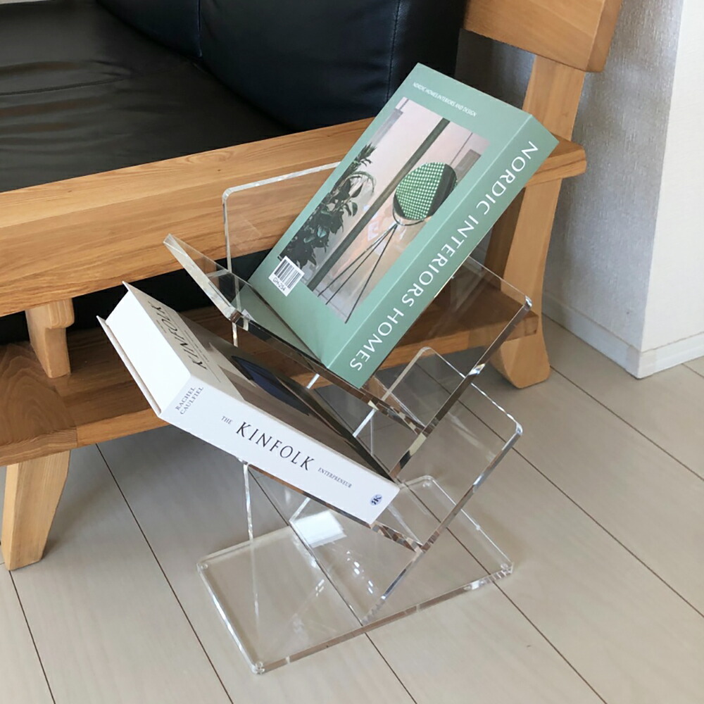 楽天市場】ブックシェルフ アクリル おしゃれ ブックスタンド 4段 本棚