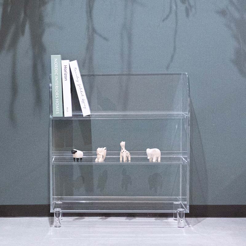 楽天市場】アクリルラック3段 幅60cm×奥行20cm×高さ66cm 透明家具