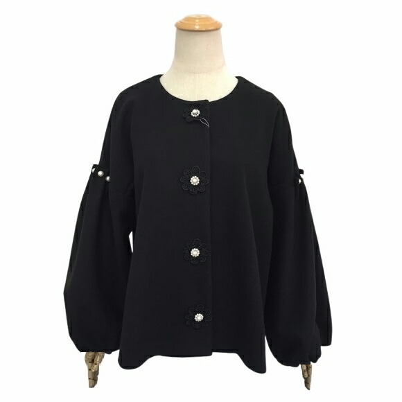 楽天市場】スーパービューティー ジャケットコート 花モチーフ パール