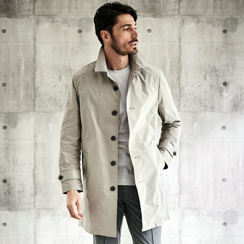 楽天市場】ステンカラーコート メンズ 春 撥水 スプリングコート