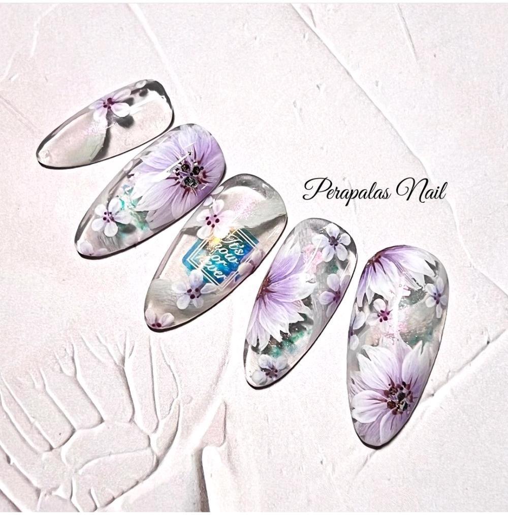 楽天市場】ネイルチップ クリア スキニーオーバル アーモンド No.0～9