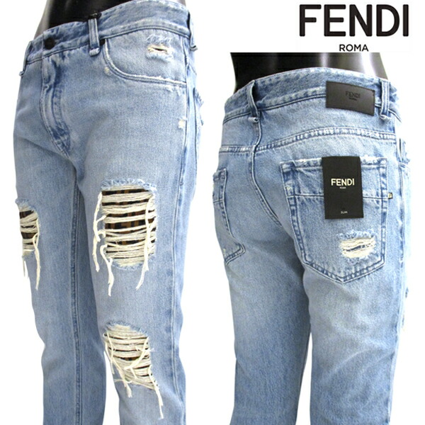 楽天市場】【完売】フェンディ FENDI メンズ ダメージ デニム ジーンズ