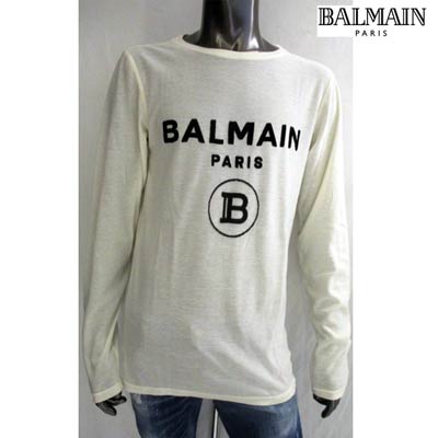 楽天市場】バルマン BALMAIN メンズ トップス ロンT 長袖 ロゴ 2color