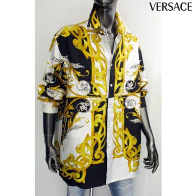 楽天市場】ヴェルサーチ VERSACE メンズ トップス シャツ 長袖 ロゴ
