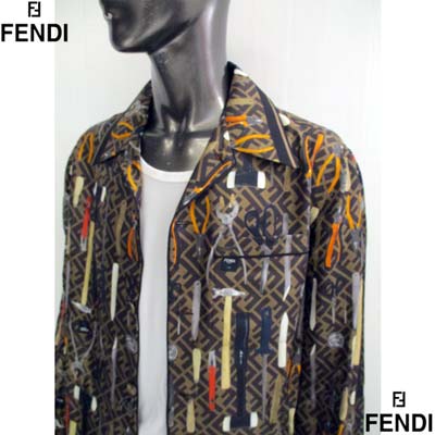 楽天市場】フェンディ FENDI シャツ 長袖 メンズ カジュアル トップス
