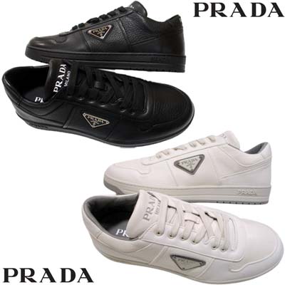 楽天市場】PRADA プラダ スニーカー 靴 メンズ トライアングルロゴ