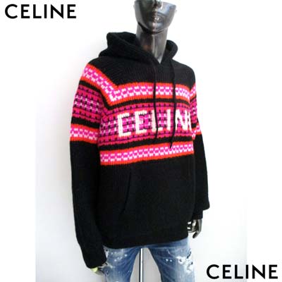 楽天市場】セリーヌ CELINE メンズ ニット パーカー セーター ロゴ