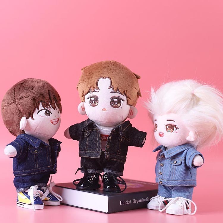 楽天市場】 ぬいぐるみ用 服 上下セット 10cm デニムジャケット