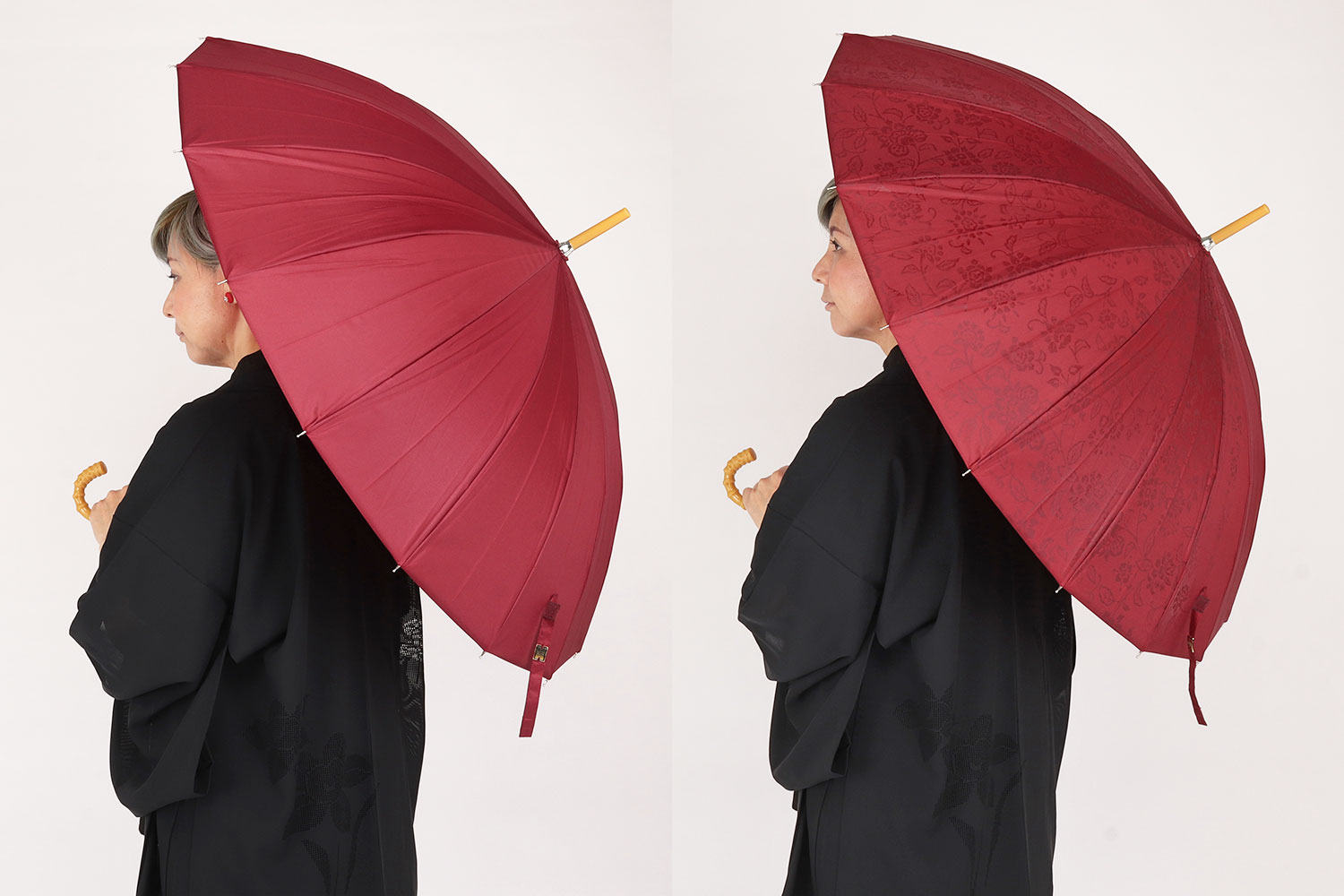 楽天市場】傘 雨傘 岡重 長傘 無地 濡れると模様がでる 更紗柄 全4色