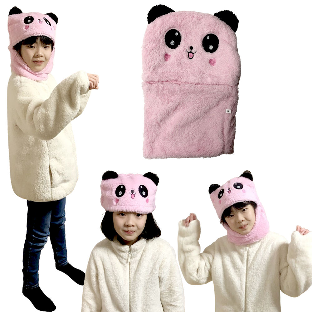 楽天市場】アニマル帽子 クマ ピンク 防寒 キャップ 耳カバー ネック