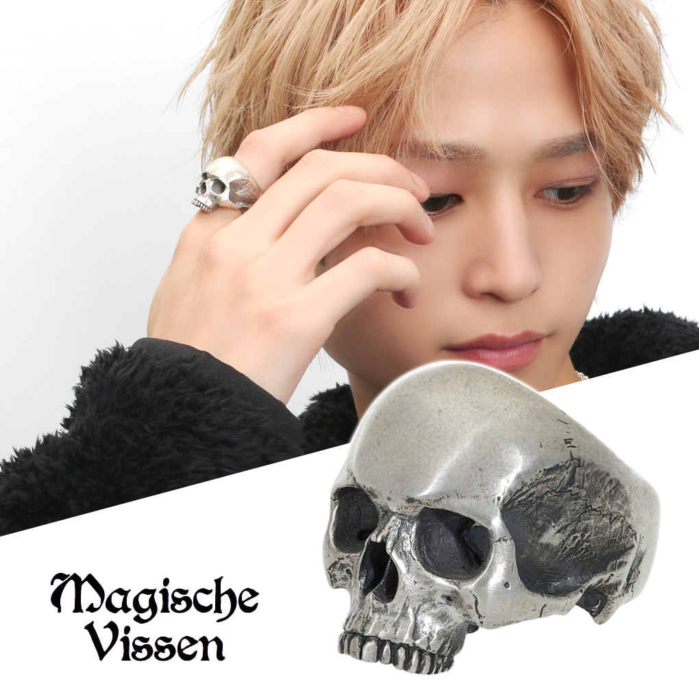 楽天市場】マジェスフィッセン リアル スカル リング 指輪 10〜25号