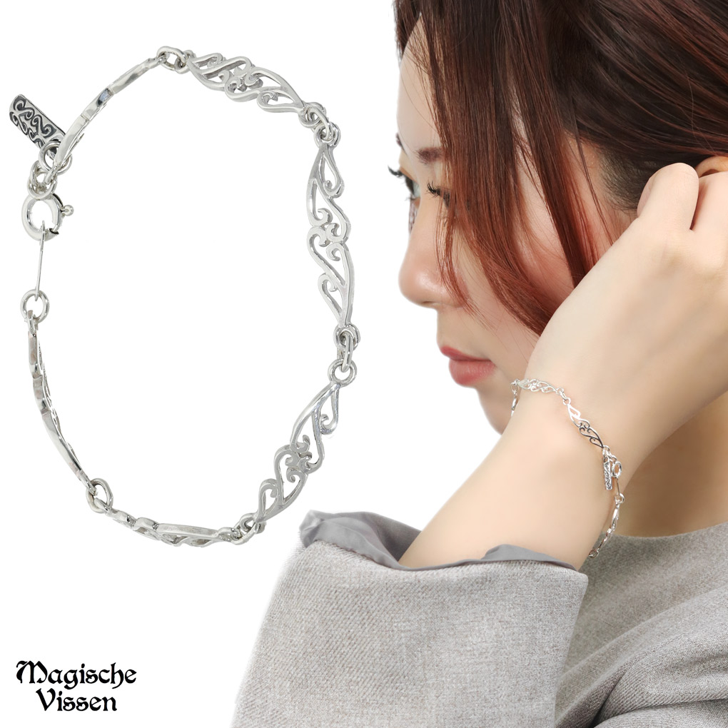 楽天市場】透かし アラベスク ハート ブレスレット シルバー925 唐草