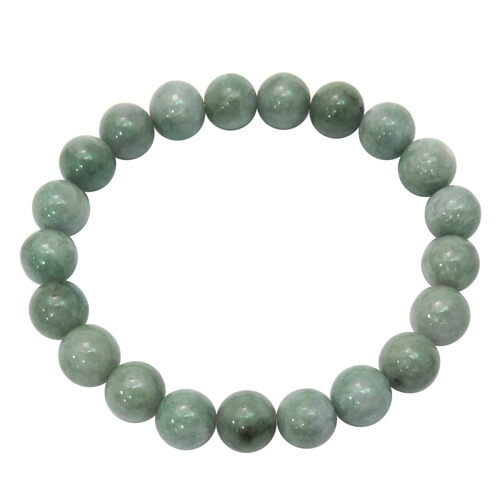 楽天市場】9.3mm 18.5cm 本翡翠 ブレスレット メンズL、レディースLL