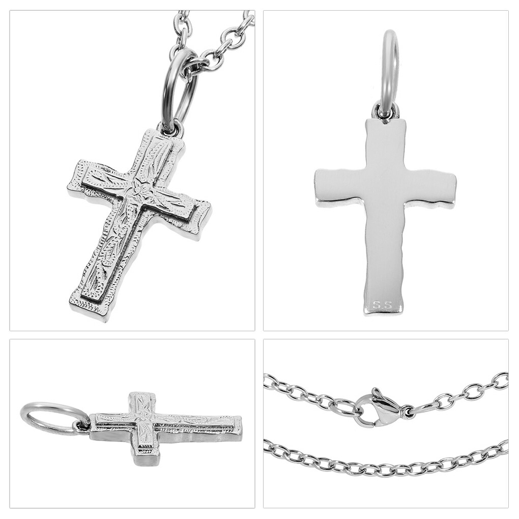 楽天市場】ステンレス ハワイアンジュエリー クロス ネックレス