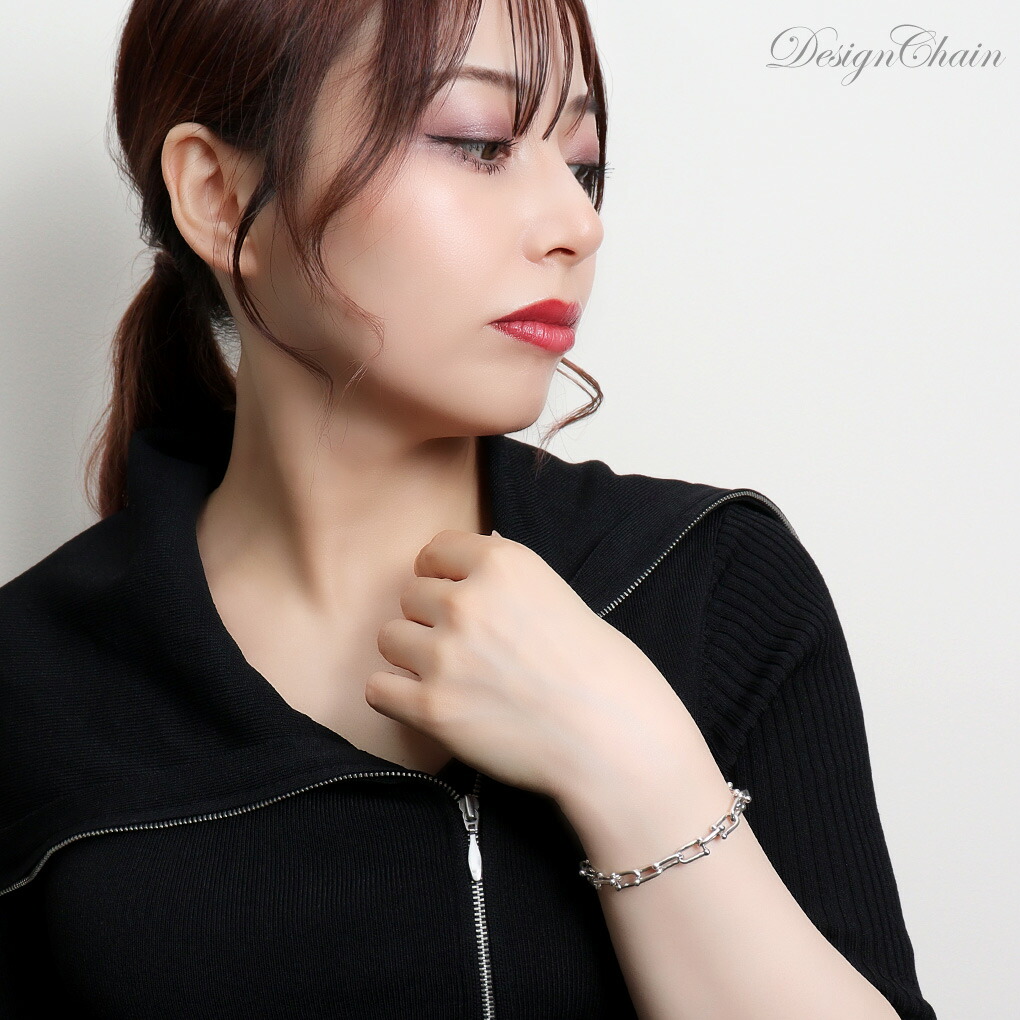 楽天市場】シルバー925 リンクチェーン ブレスレット シルバー 17